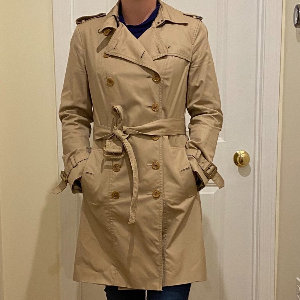 Petite Water-Resistant Classic Trench Coat